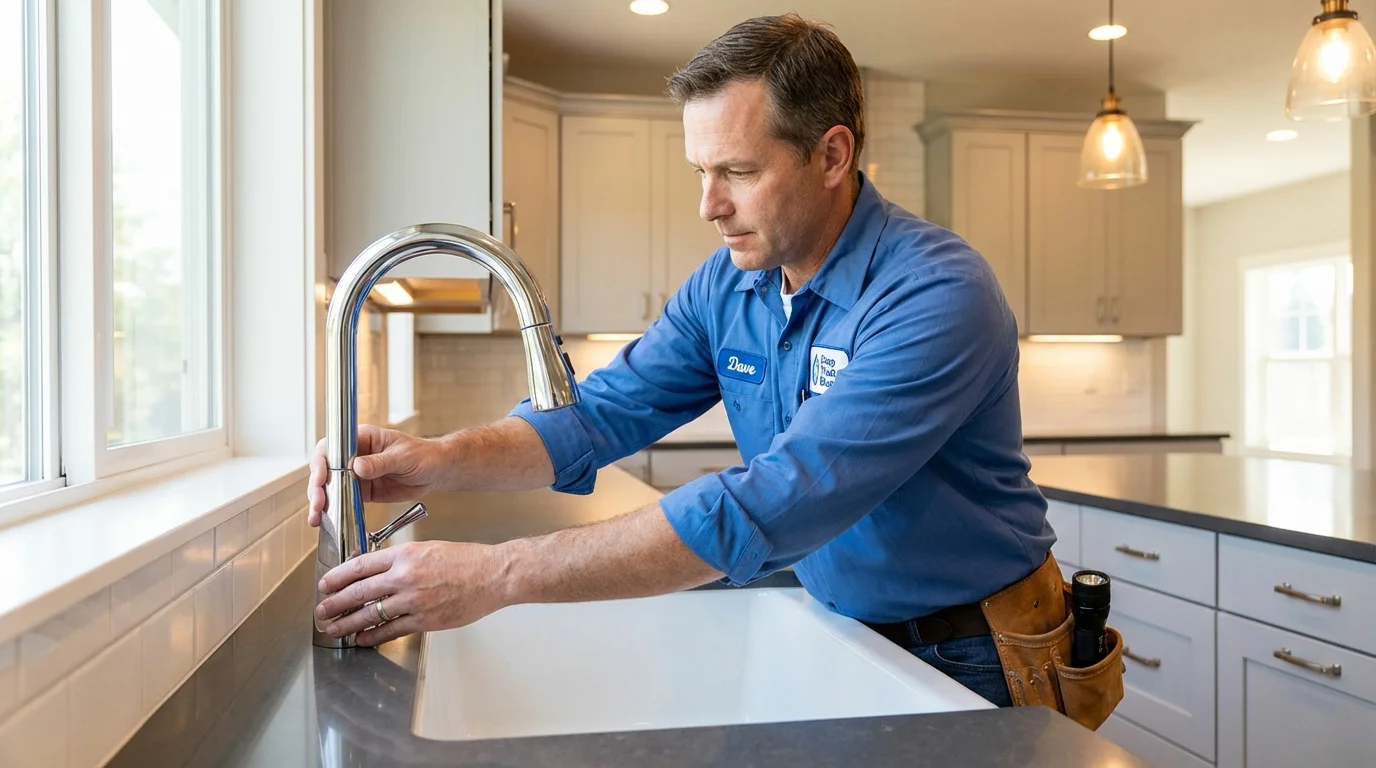 Kitchen faucet installation by Johns Plumbing LLC in Delhi